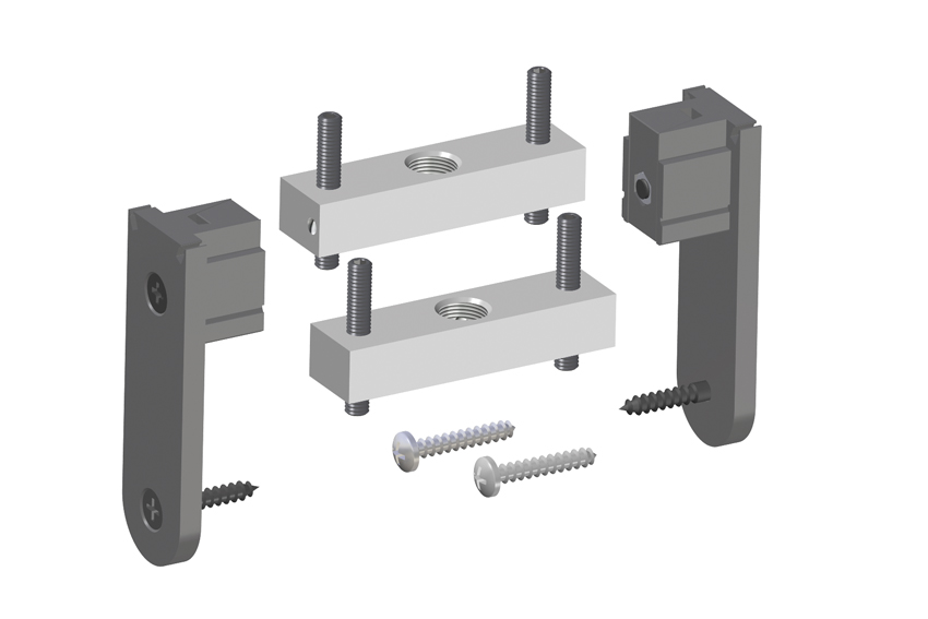 Recessed top track components 